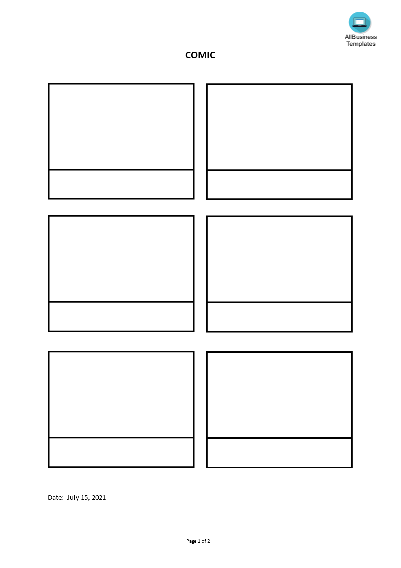 Kostenloses Comic Template Throughout Printable Blank Comic Strip Template For Kids