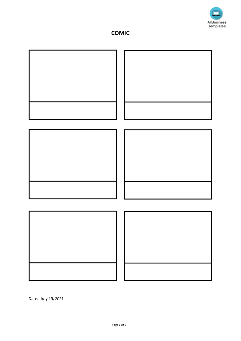 Kostenloses Comic Template With Regard To Printable Blank Comic Strip Template For Kids