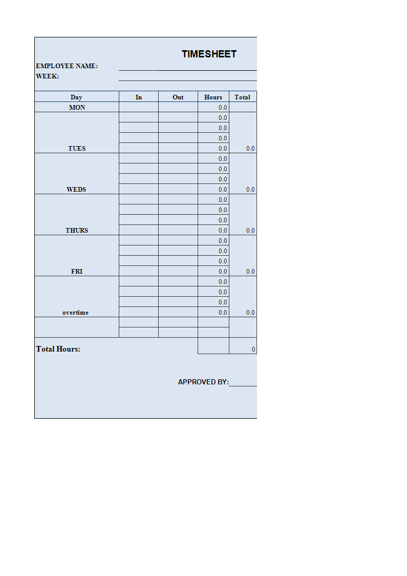 employee timesheet xls template template