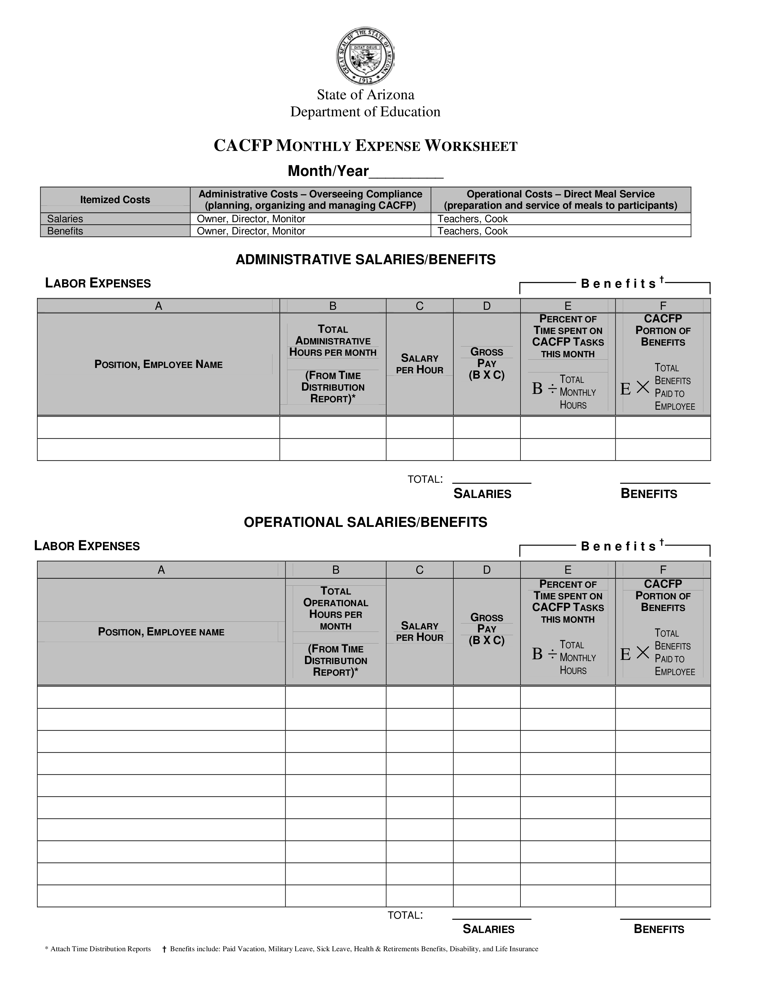 Office Monthly Expense Sheet 模板