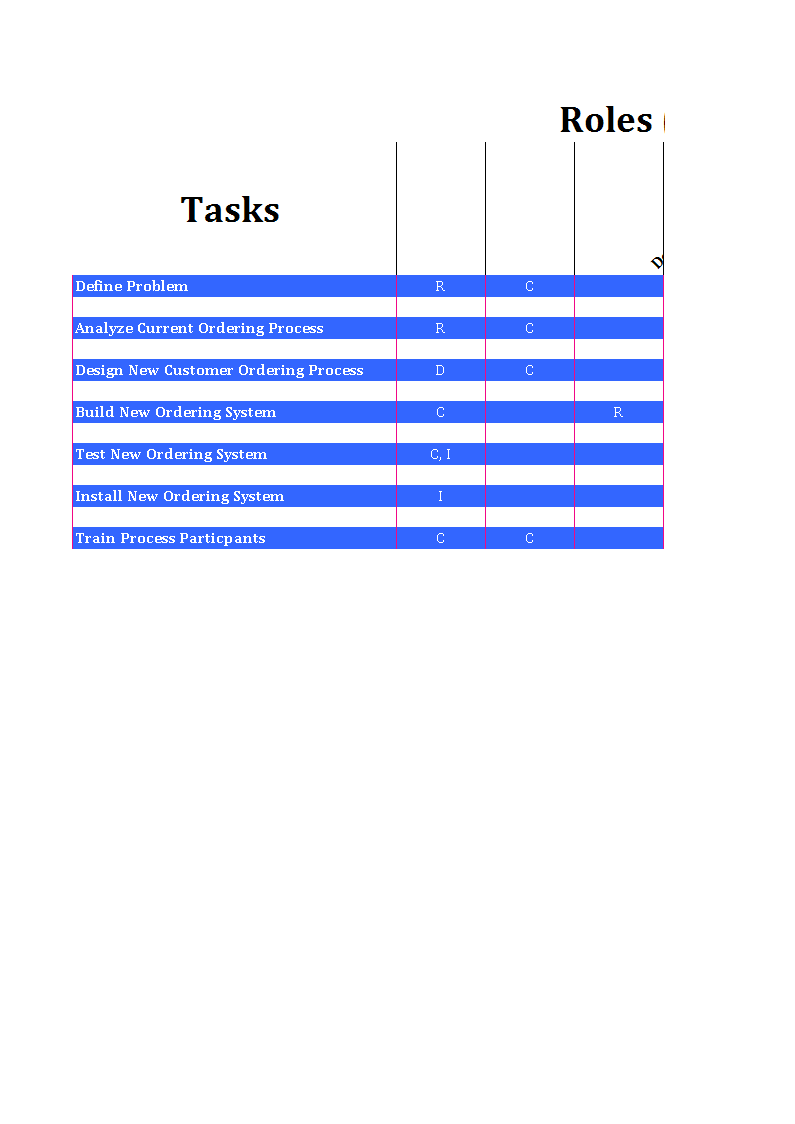 RACI Chart for Ordering Process main image