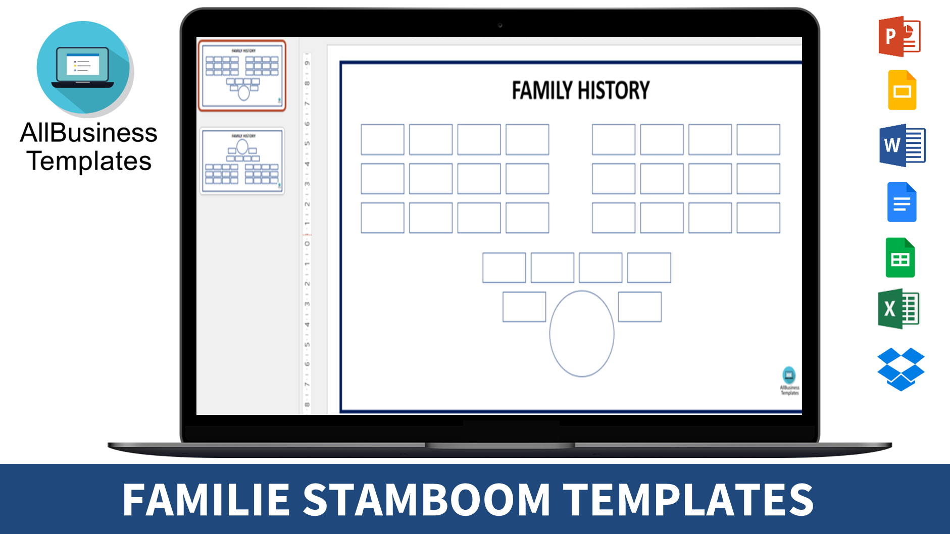 familie stamboom plantilla imagen principal