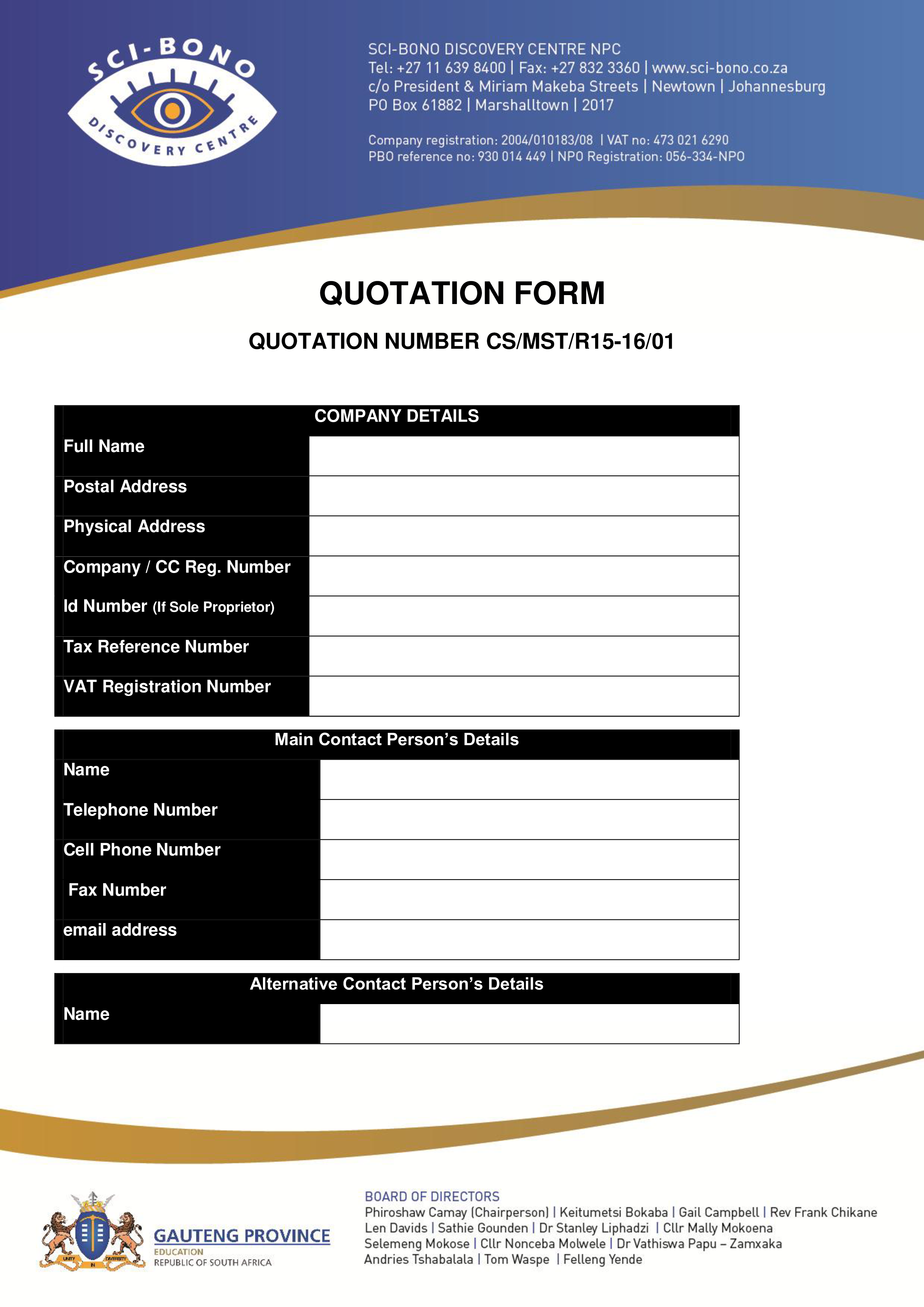 company profile template