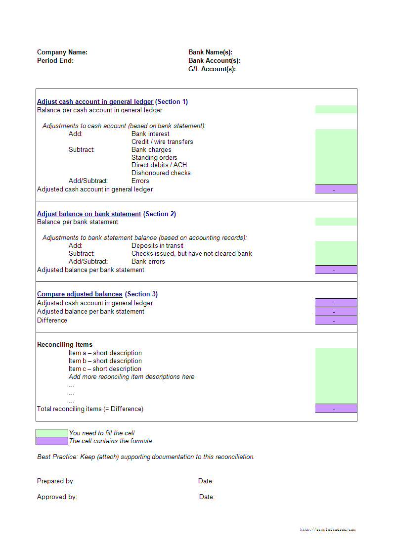 Free Account Reconciliation Templates Smartsheet