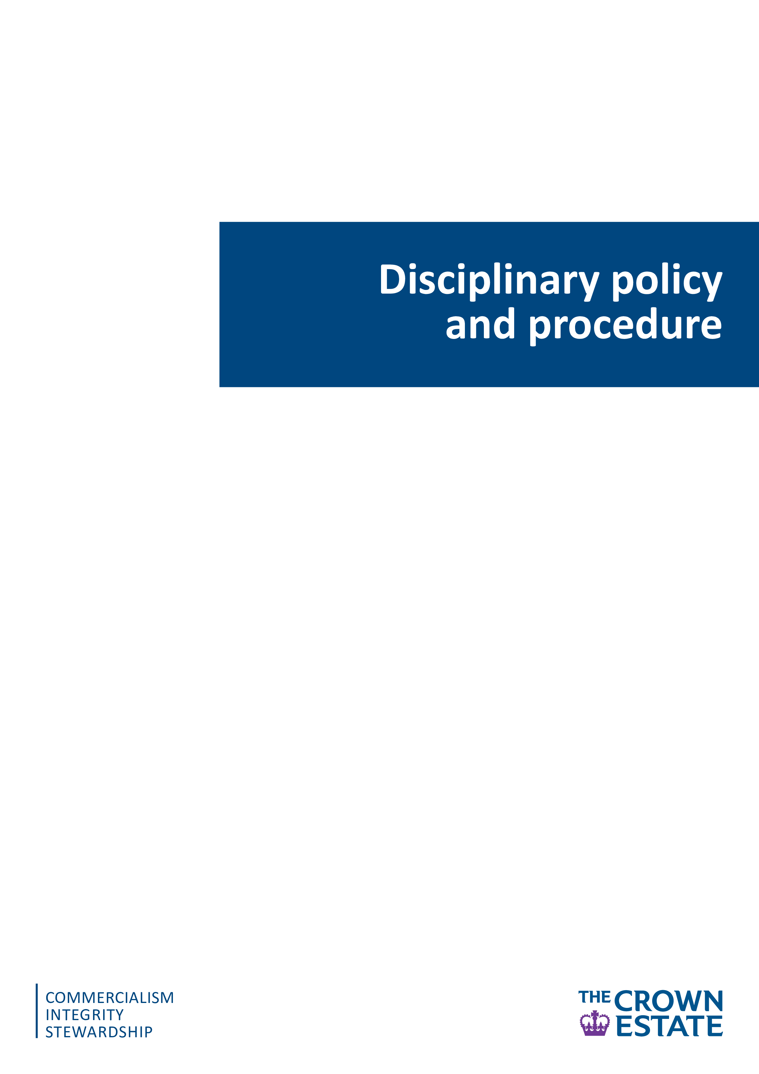disciplinary policy and procedure modèles