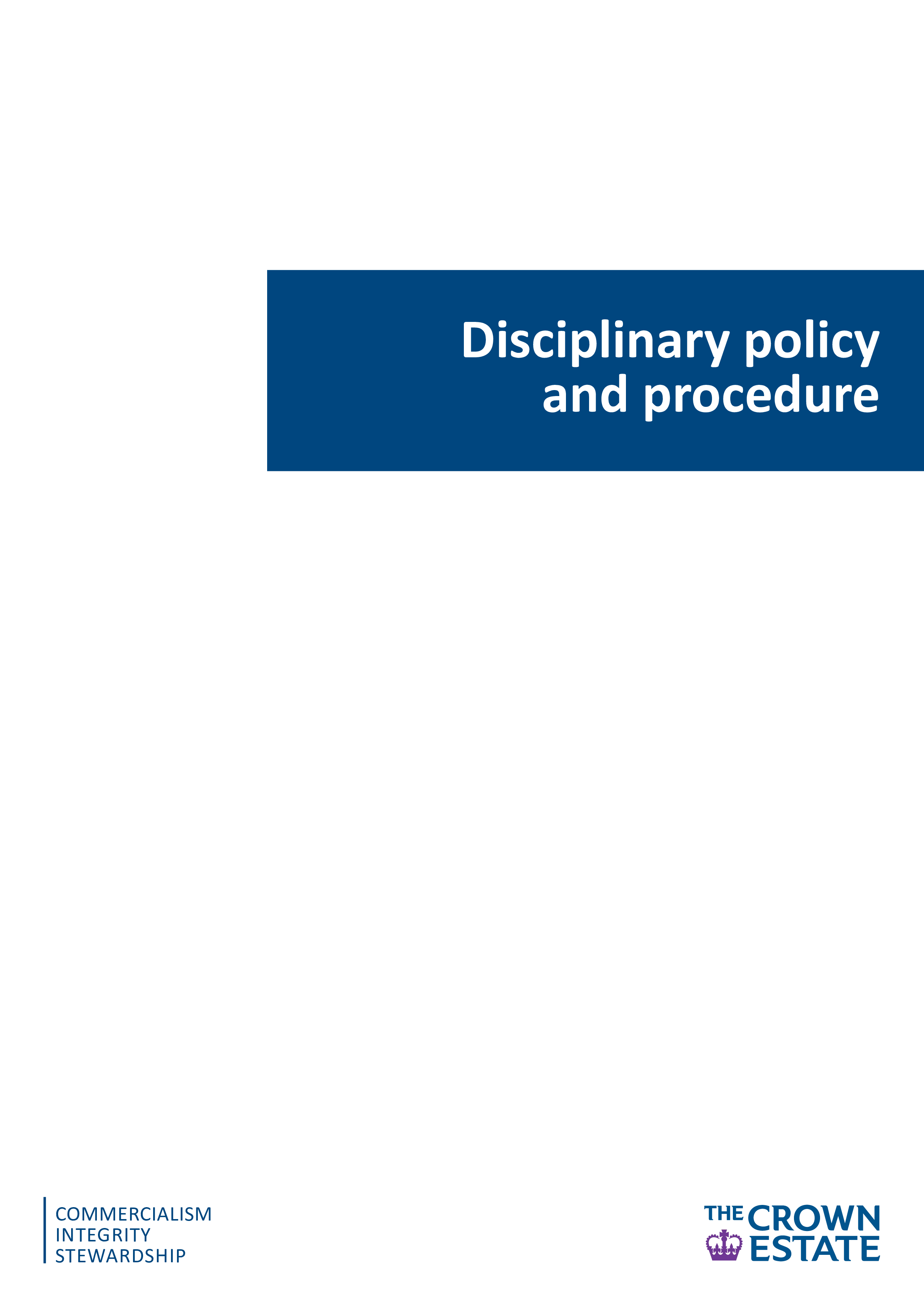 disciplinary policy and procedure template