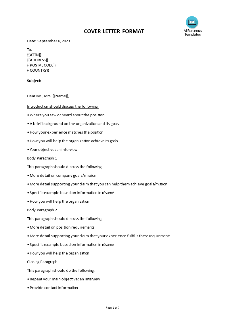 university student job application letter template