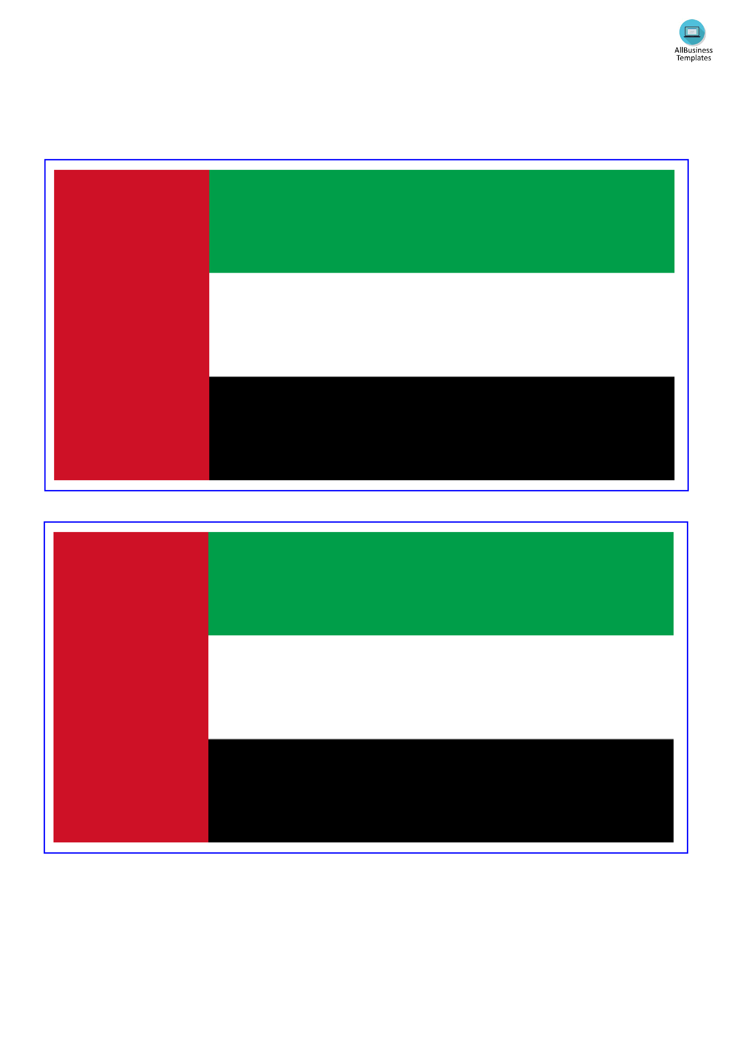 united arab emirates flag template
