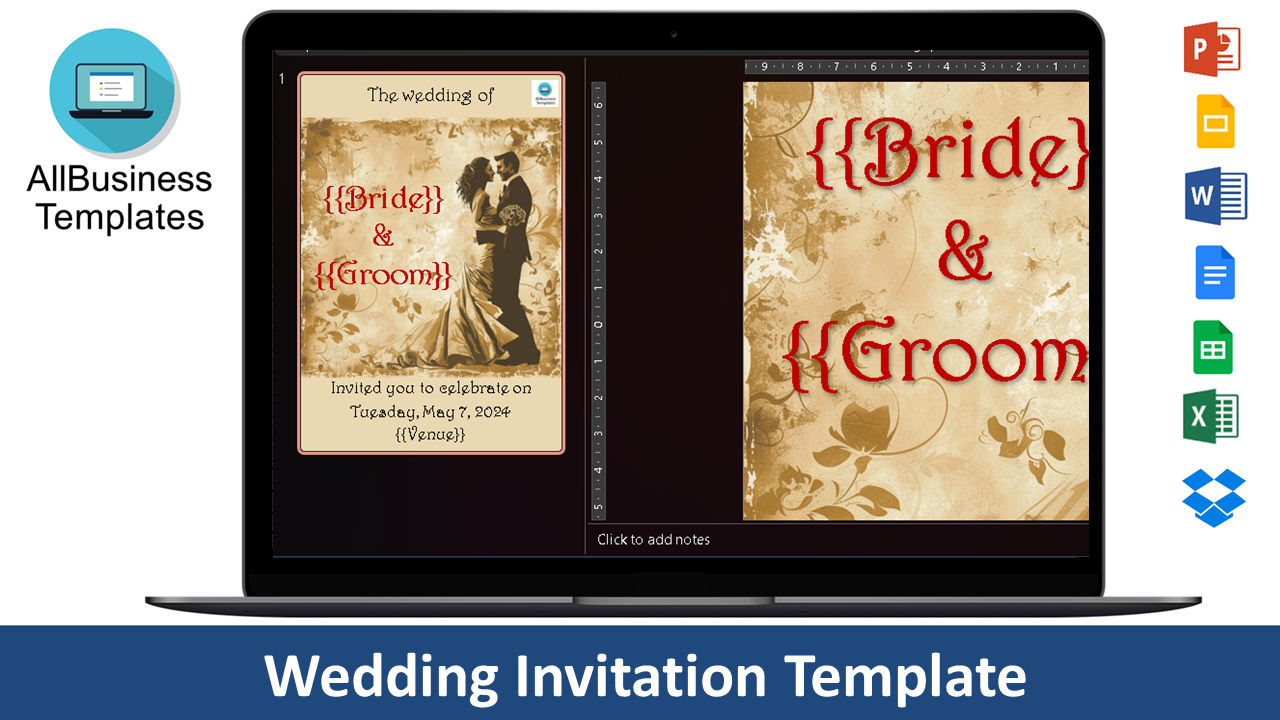 wedding invite plantilla imagen principal