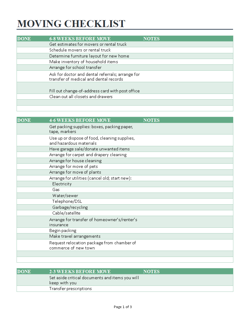 moving checklist sample plantilla imagen principal