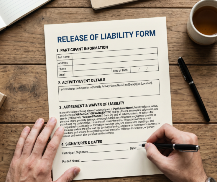 Release Of Liability Form Template