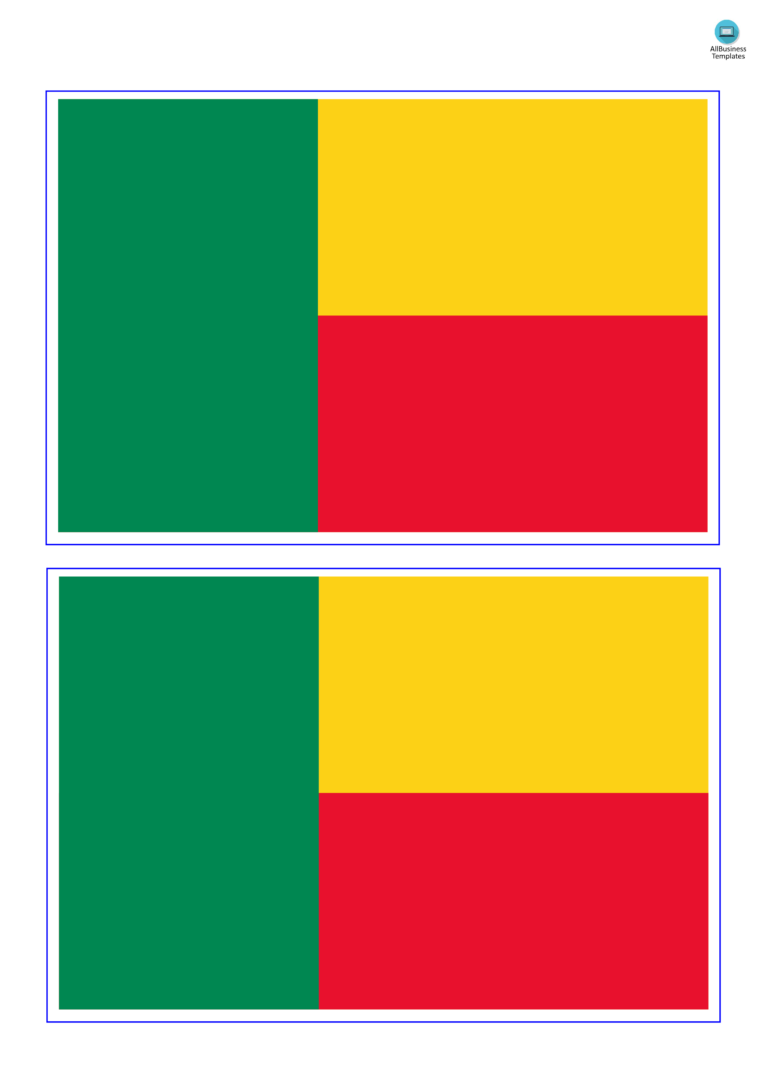 benin flag voorbeeld afbeelding 