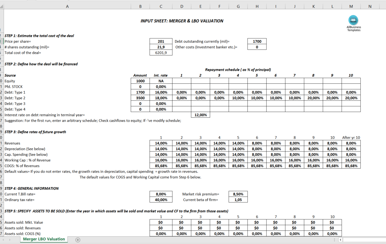 merger and lbo valuation plantilla imagen principal