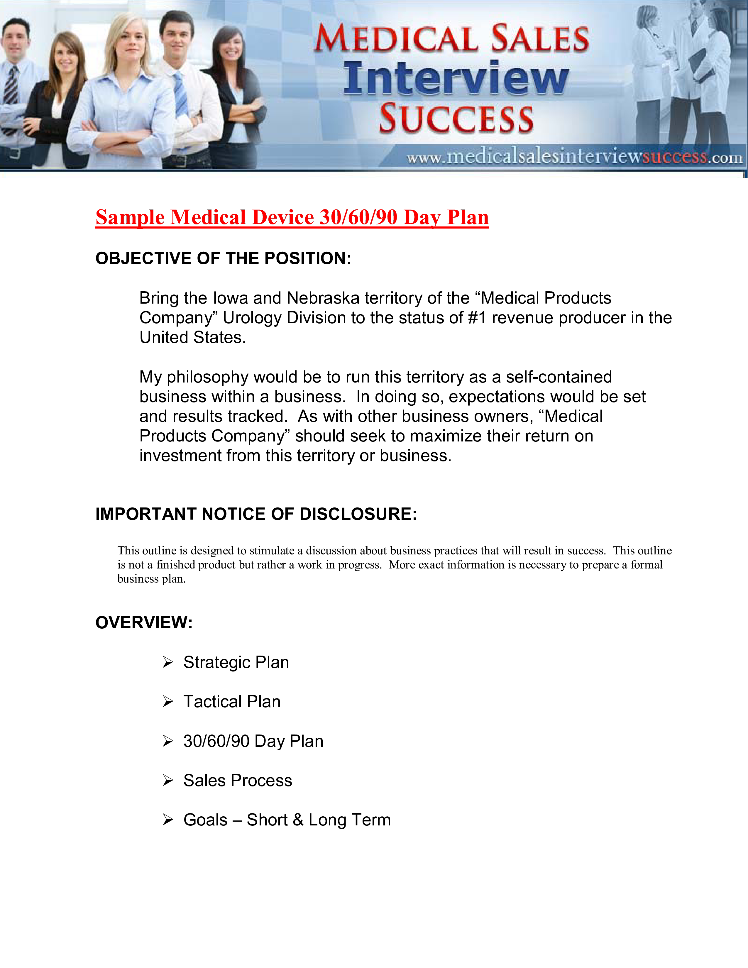 business plan medical device pdf