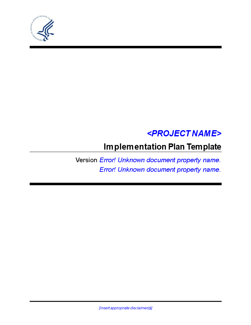 Project Implementation Plan Word main image