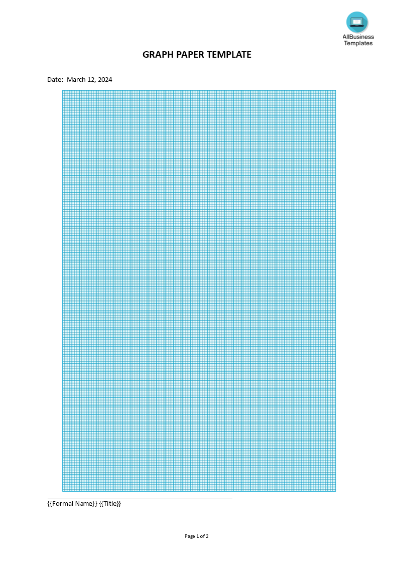Graph paper template  Templates at allbusinesstemplates.com Pertaining To Graph Paper Template For Word
