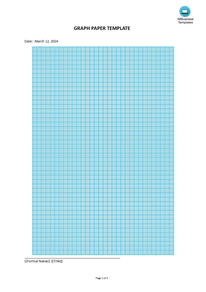 Télécharger Gratuit Graph paper template Throughout Graph Paper Template For Word