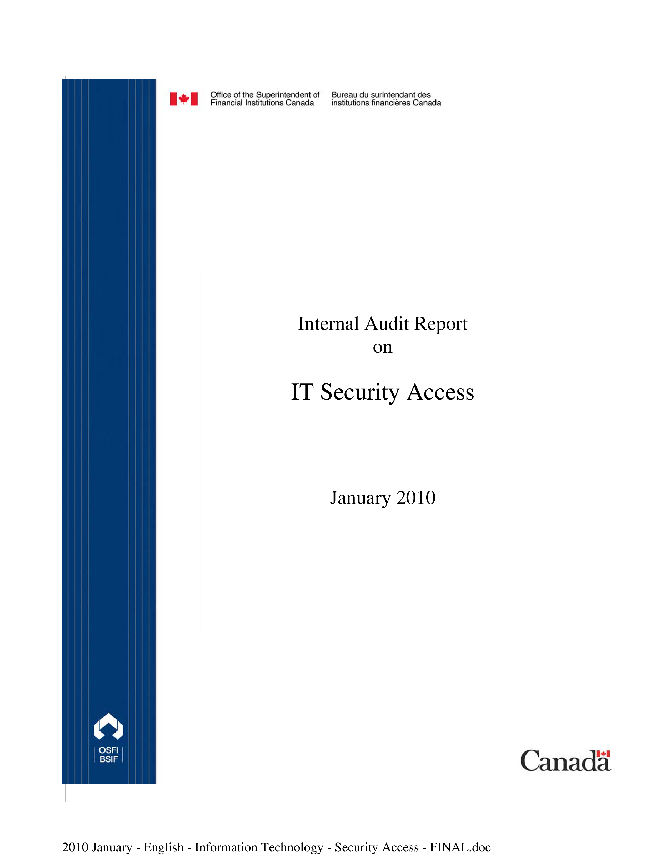 access audit report modèles