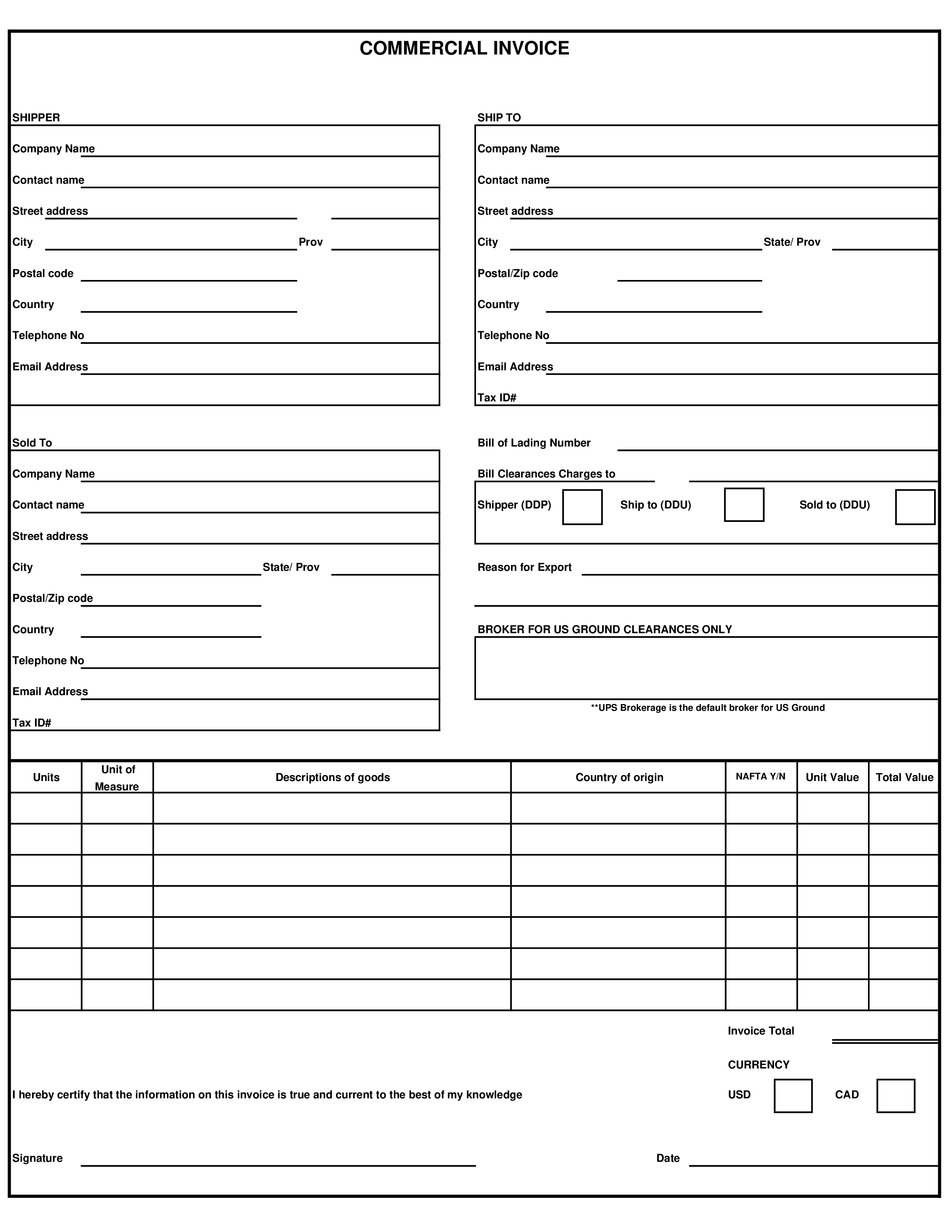 commercial business invoice Hauptschablonenbild