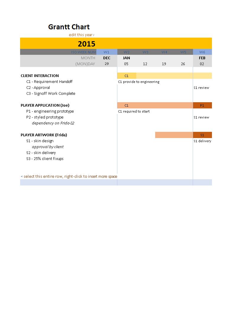 Gantt Chart Template Xls