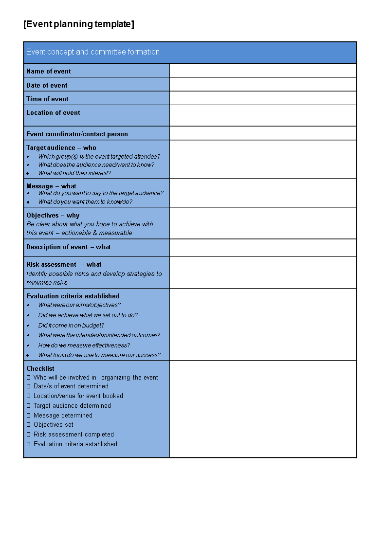 Event Management To Do List main image