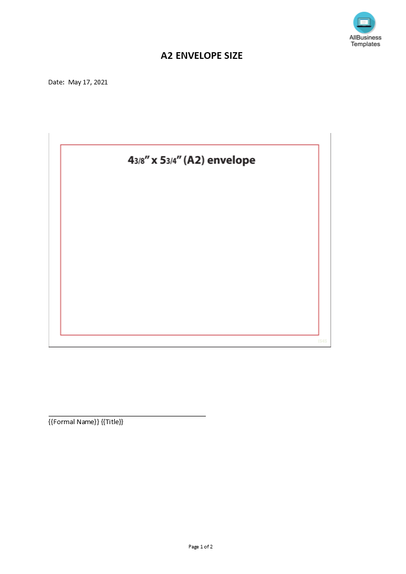 a2 envelope size plantilla imagen principal