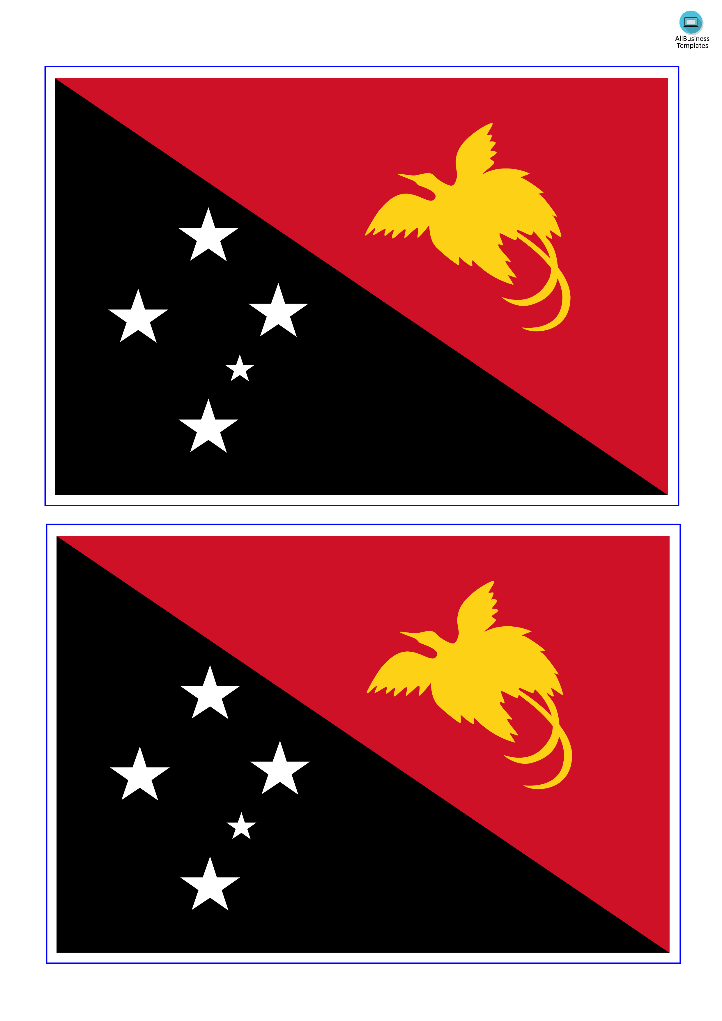 Papua New Guinea Flag 模板