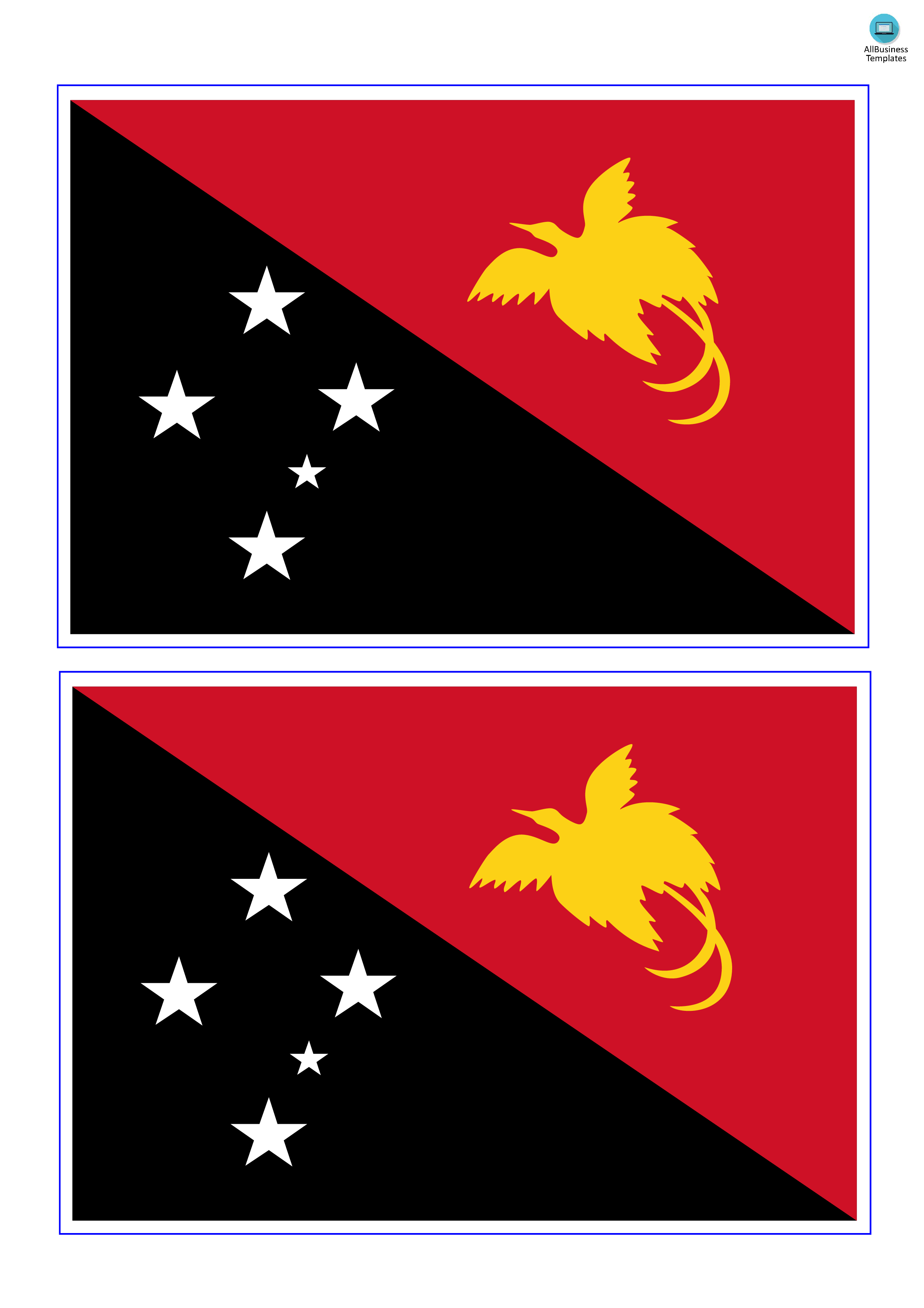 papua new guinea flag Hauptschablonenbild