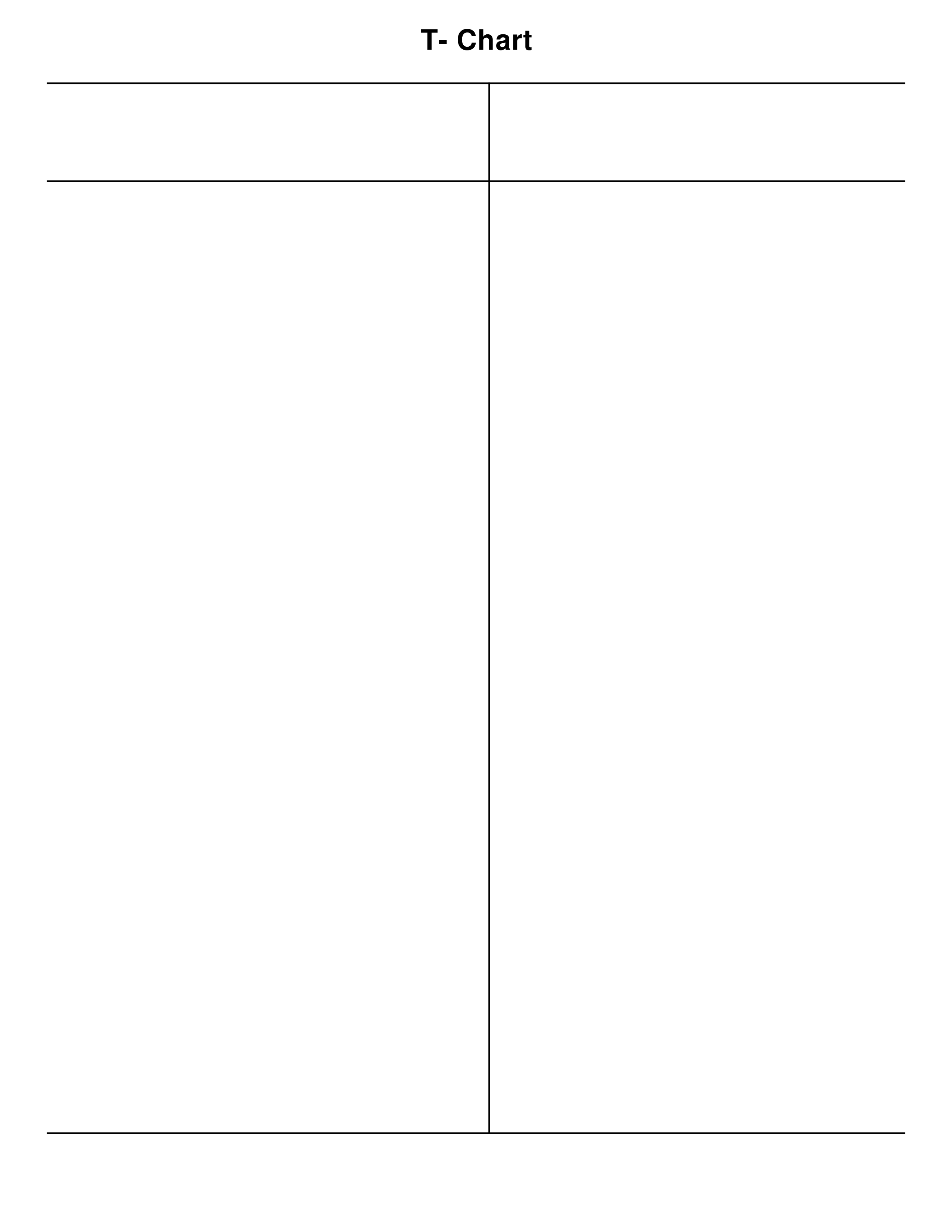 Microsoft Word T Chart Template