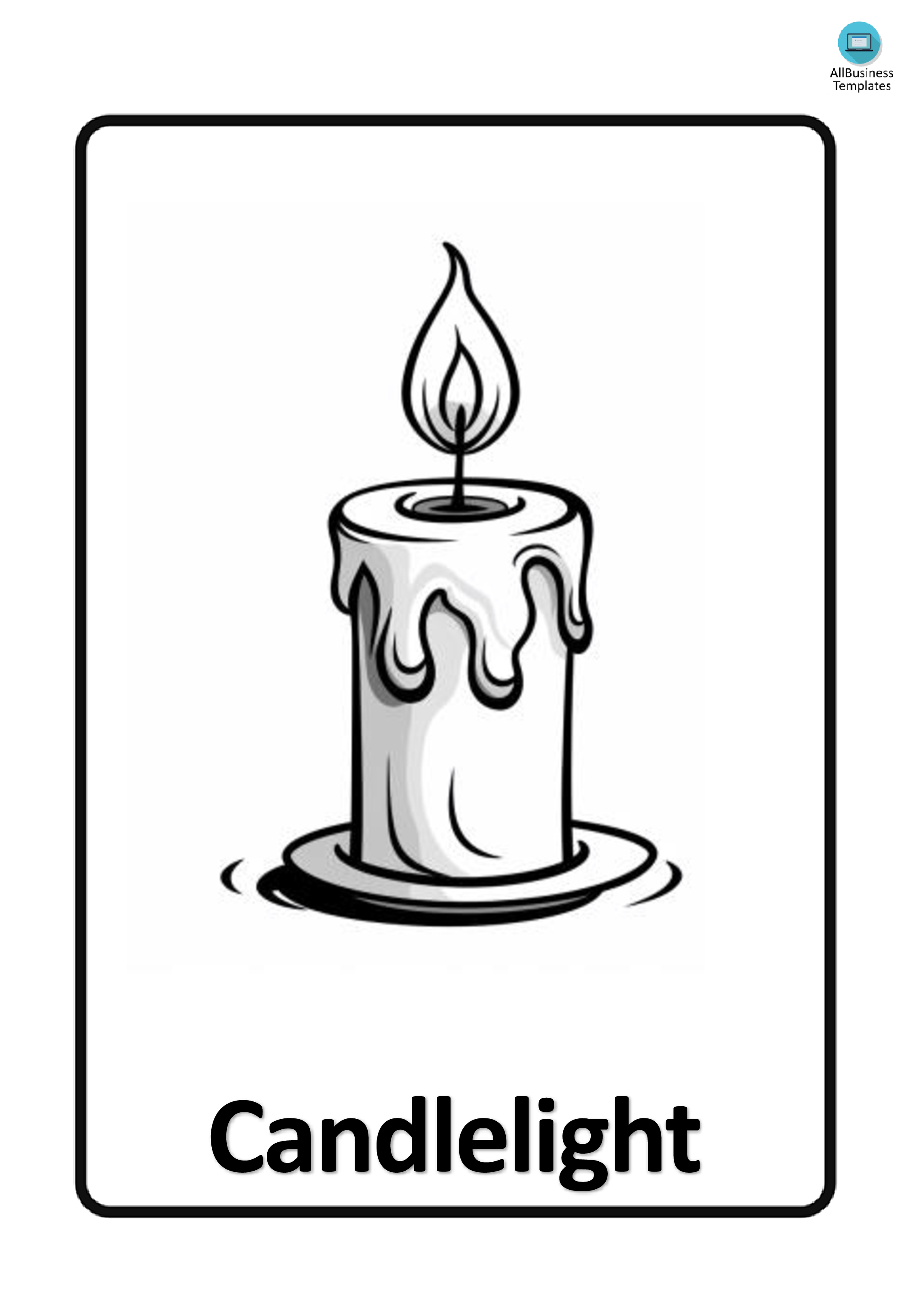 candle drawing template