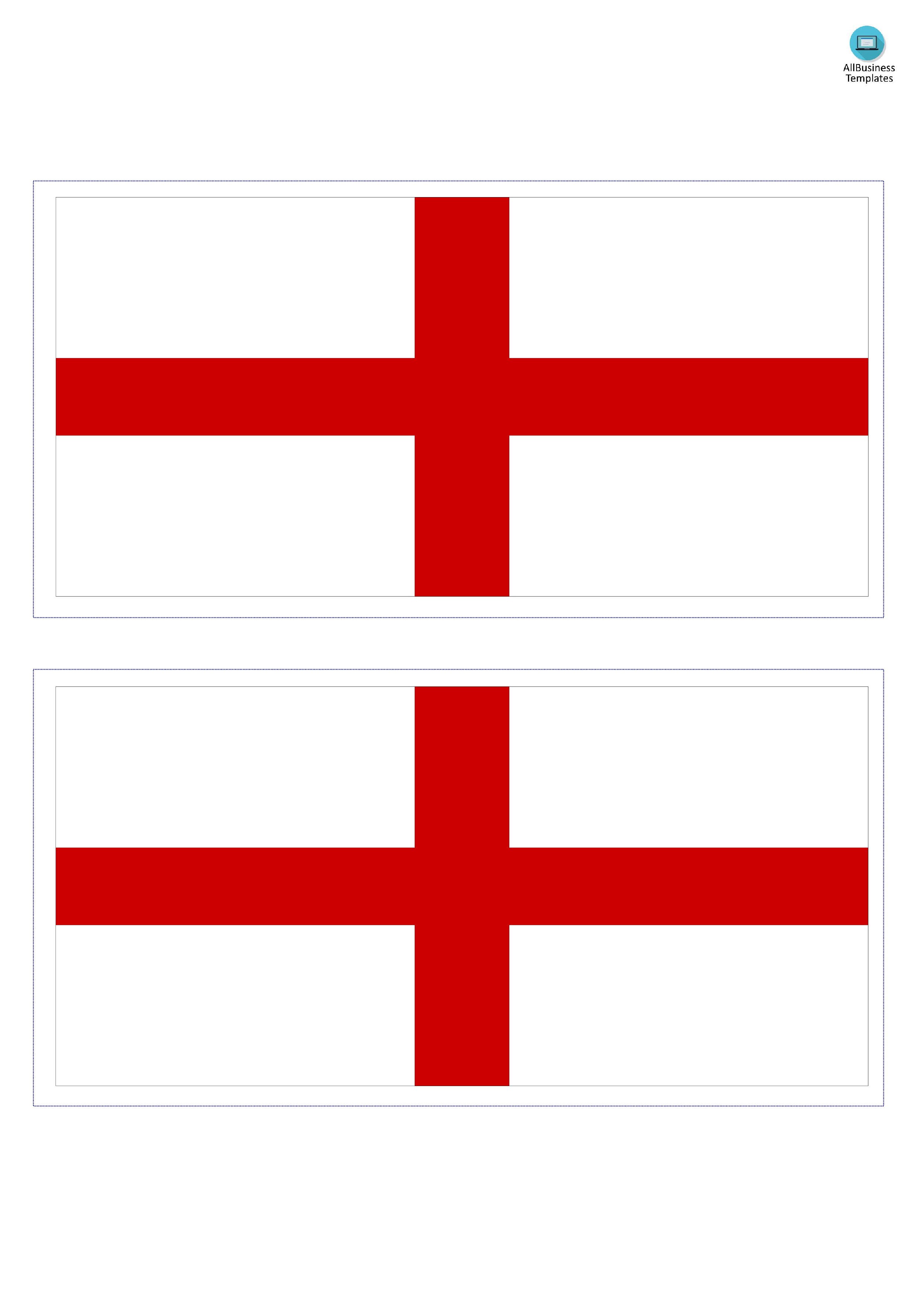 Flag of England Template | Templates at allbusinesstemplates.com2479 x 3508