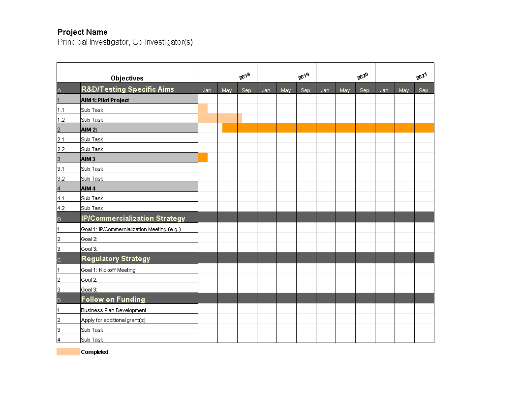 blank gantt chart excel template plantilla imagen principal