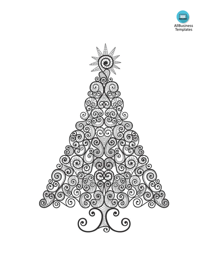 christmas coloring page for adults modèles