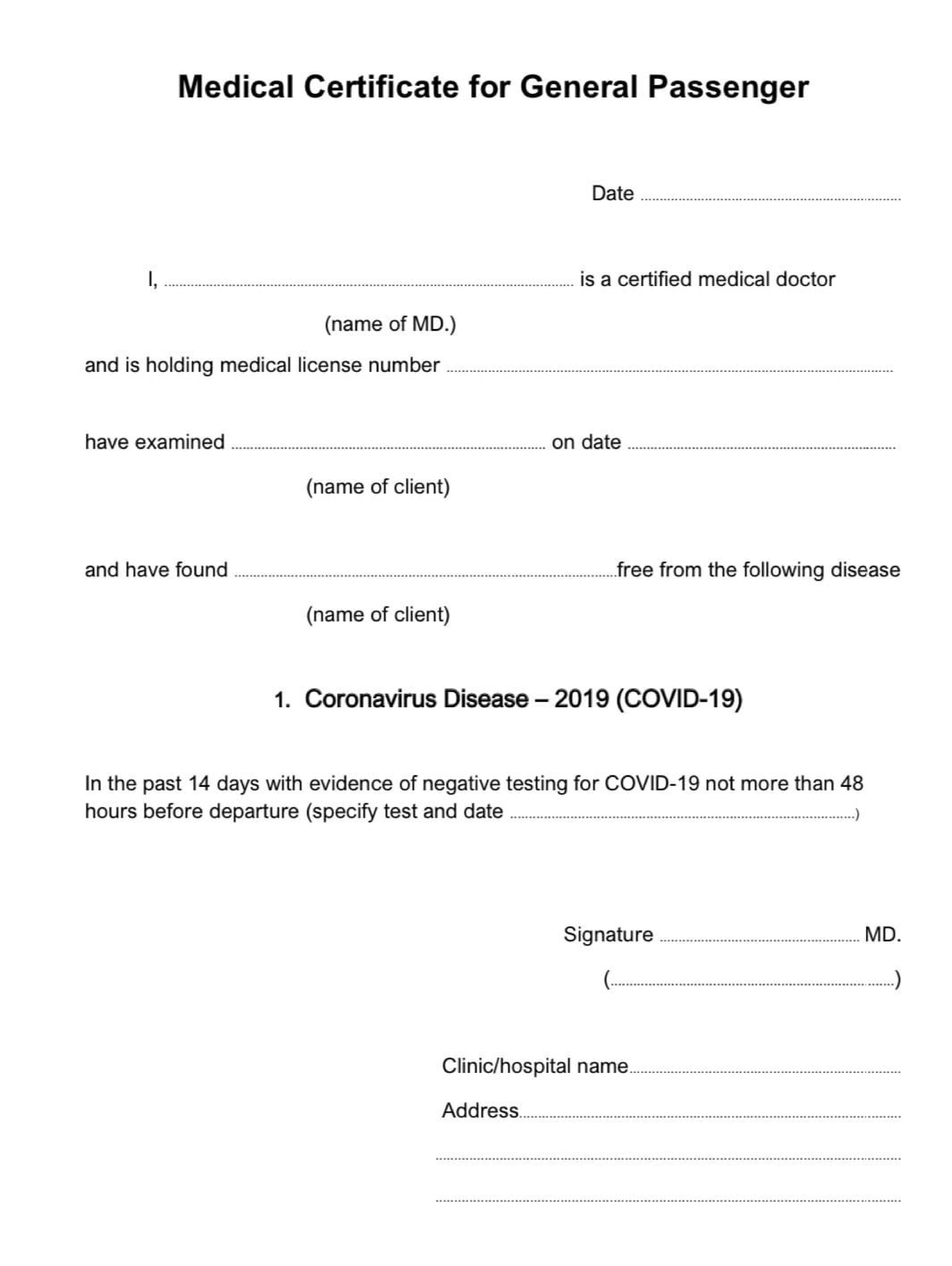 covid19 medical certificate fit to fly plantilla imagen principal