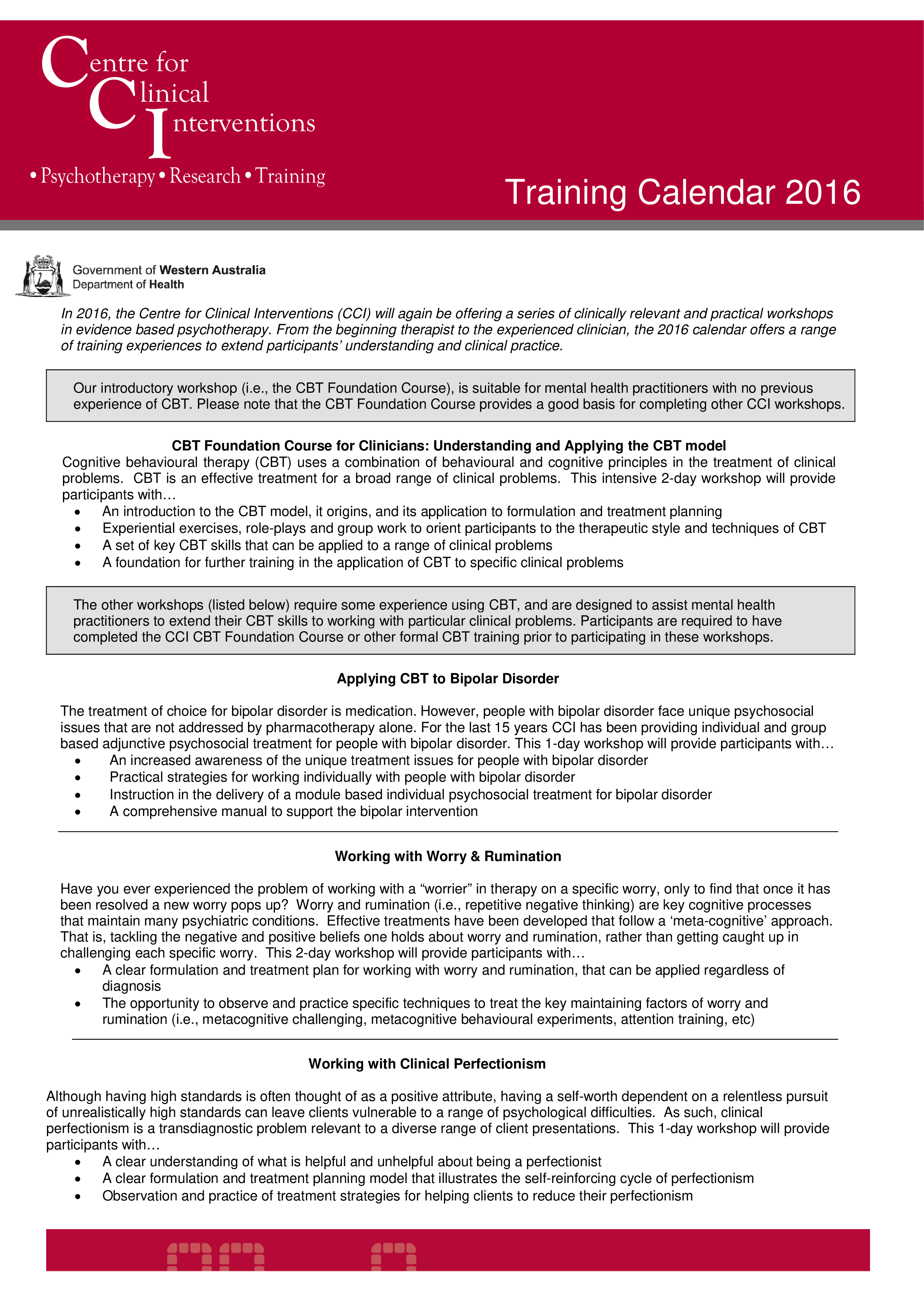 training workshop calendar template