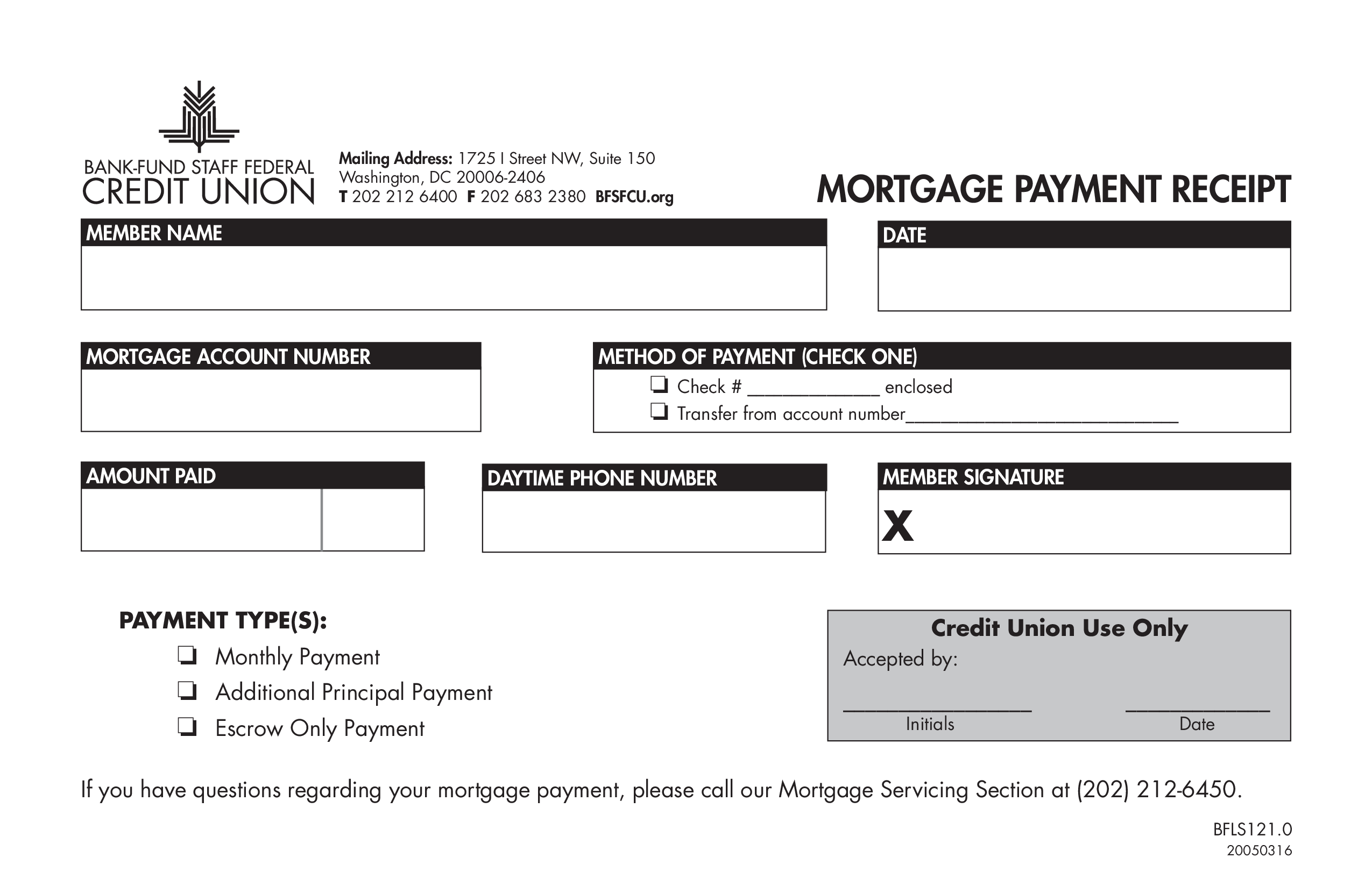 Mortgage Payment Receipt main image