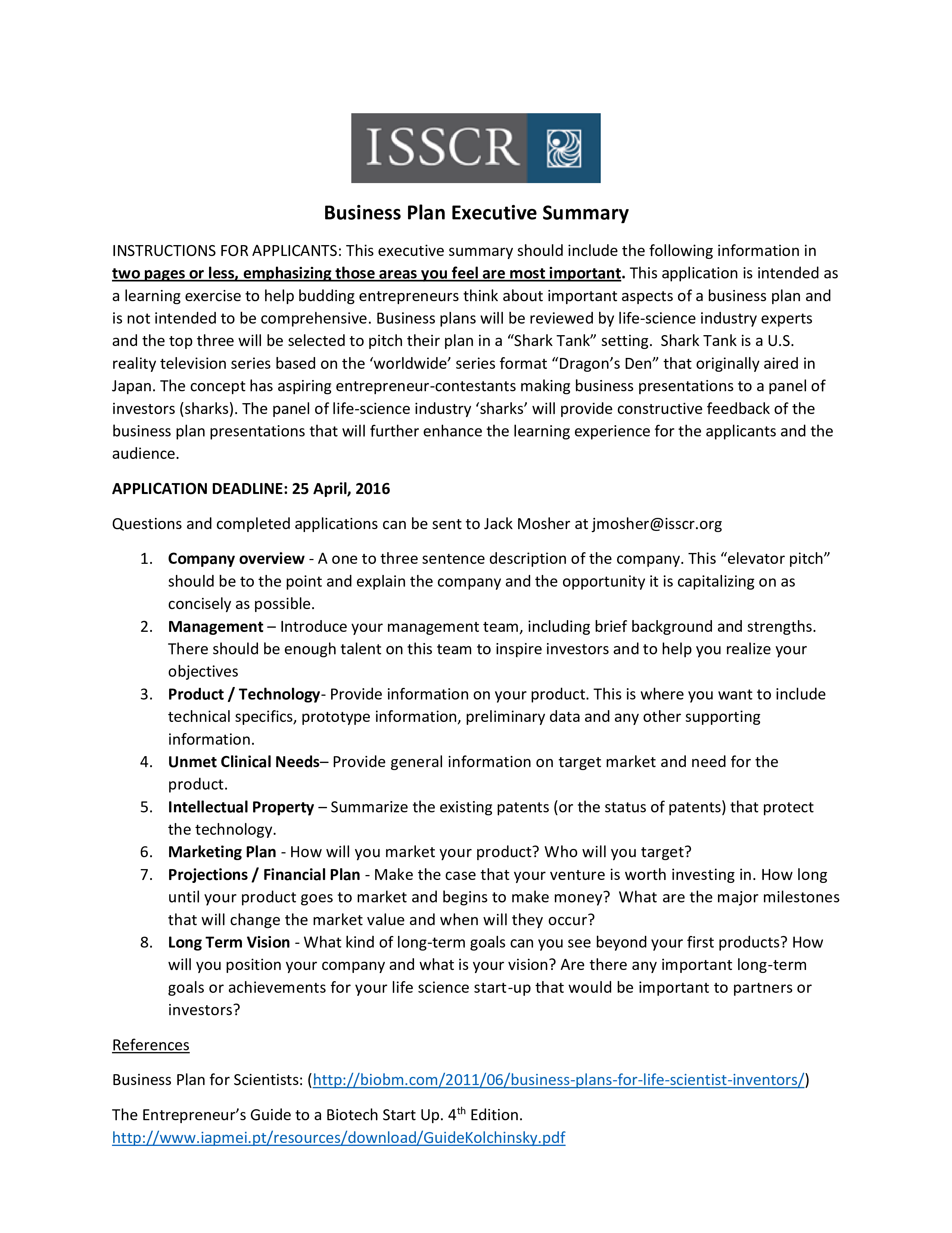 Executive Summary Report Template