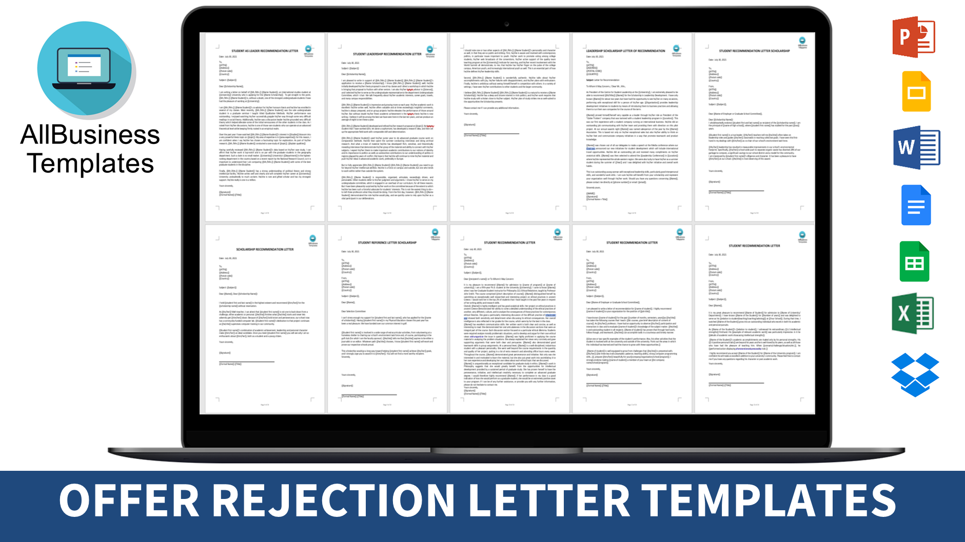 email job rejection Hauptschablonenbild