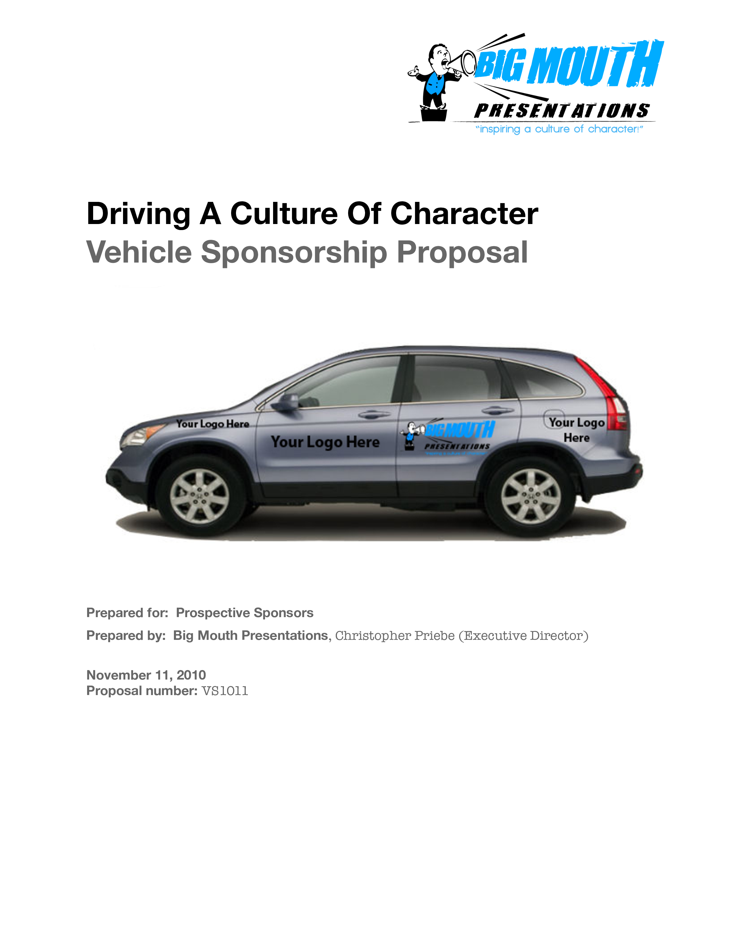 Vehicle Sponsorship Proposal 模板