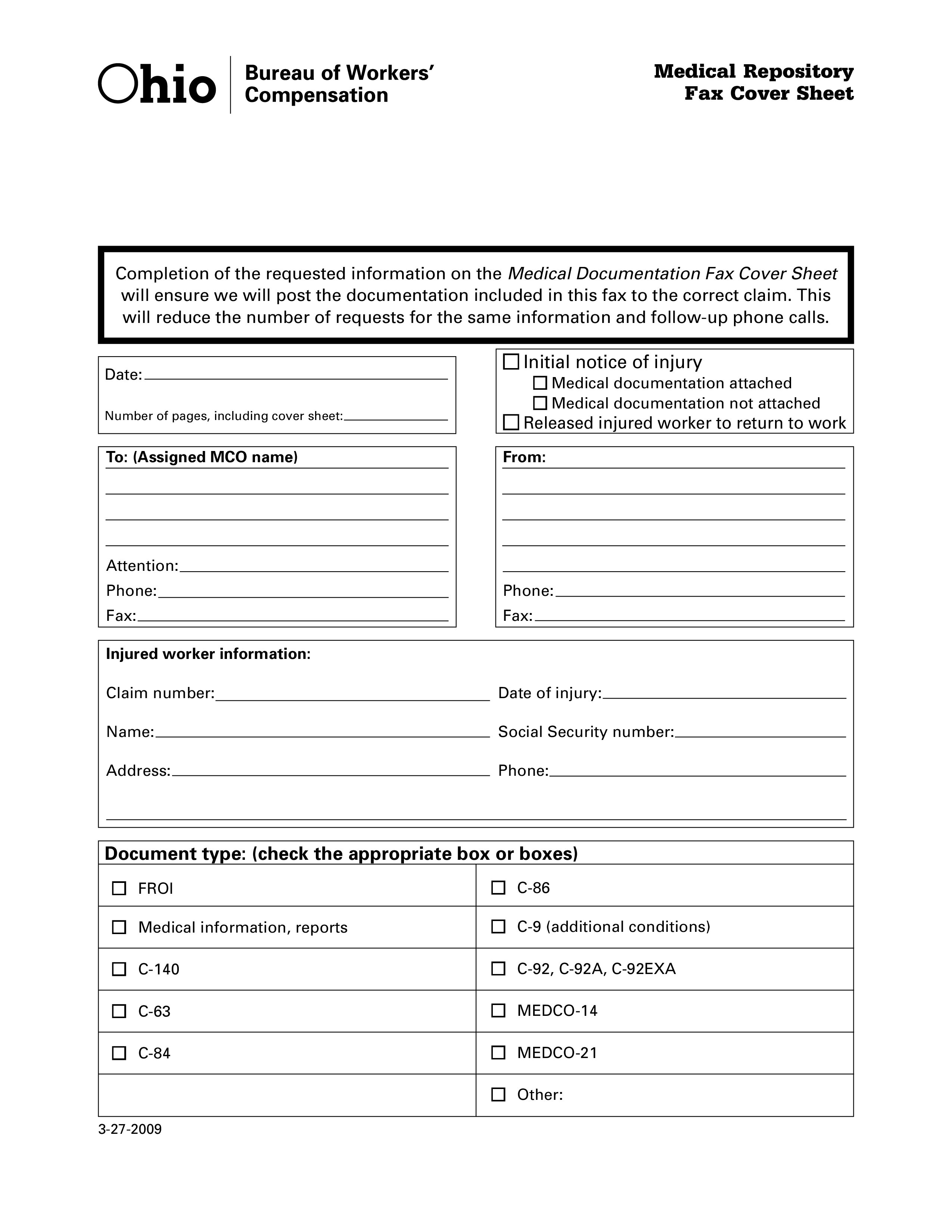 fax letter template template