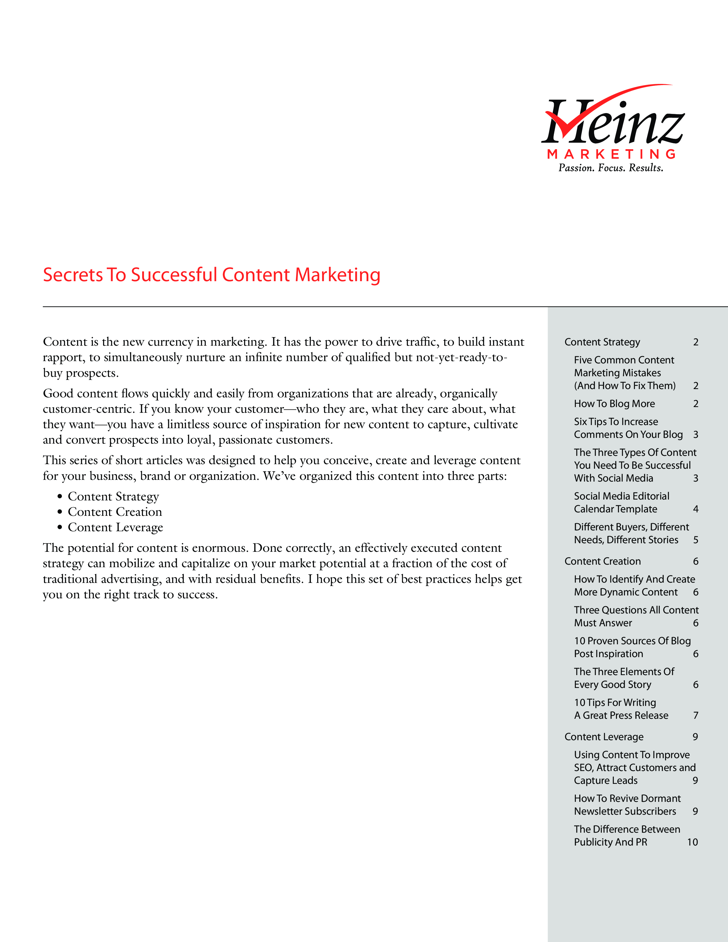 Successful Content Marketing 模板