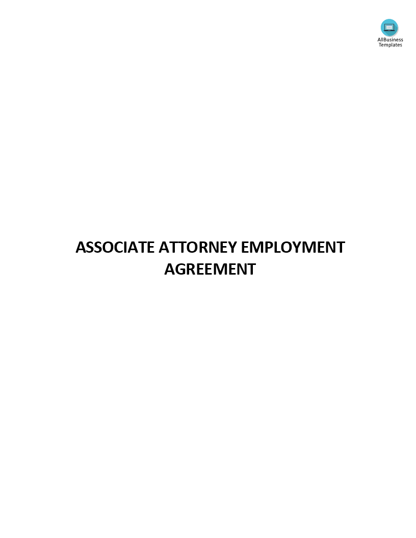 Associate Attorney Employment Agreement Templates at