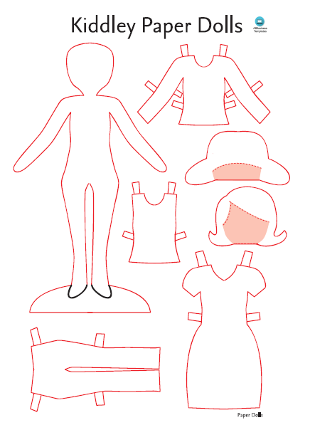 paper doll dress template voorbeeld afbeelding 