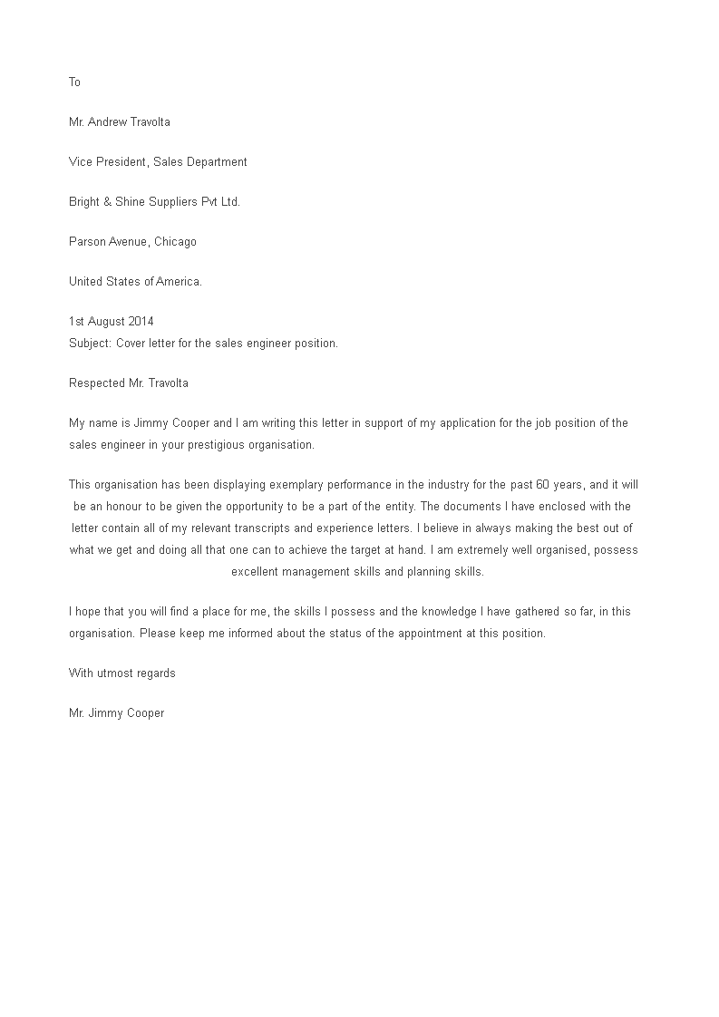 application letter for a job as a civil engineer