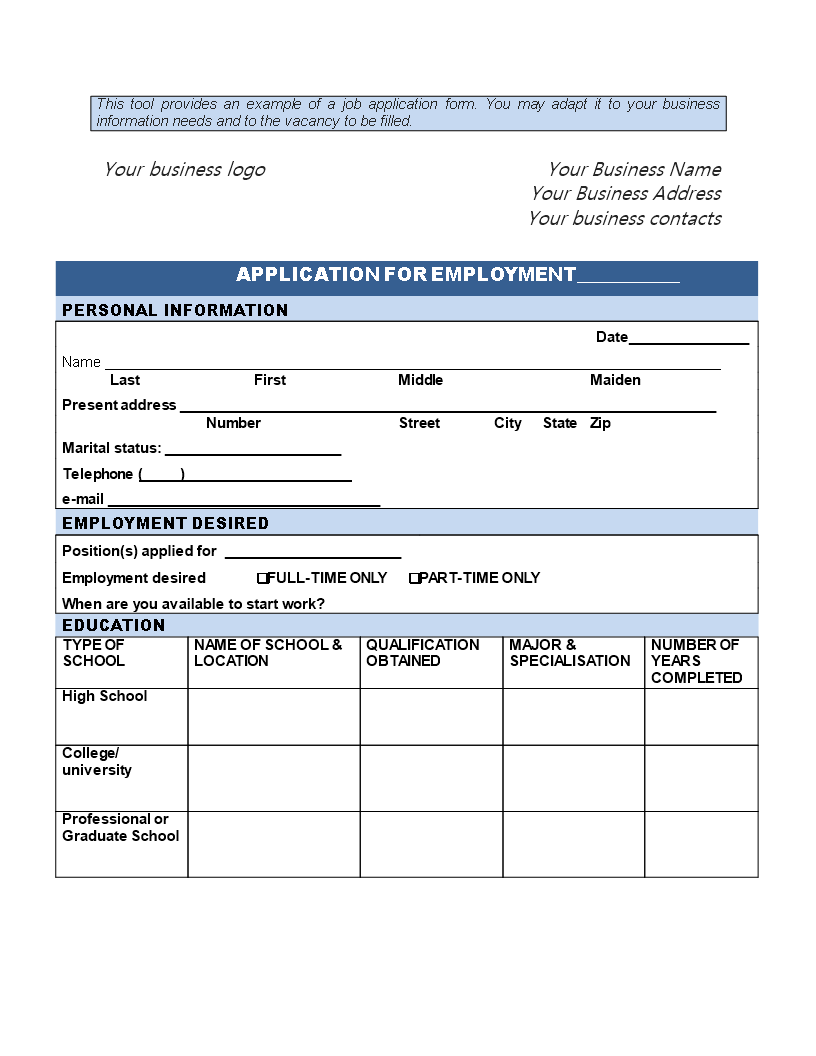 employee management application template