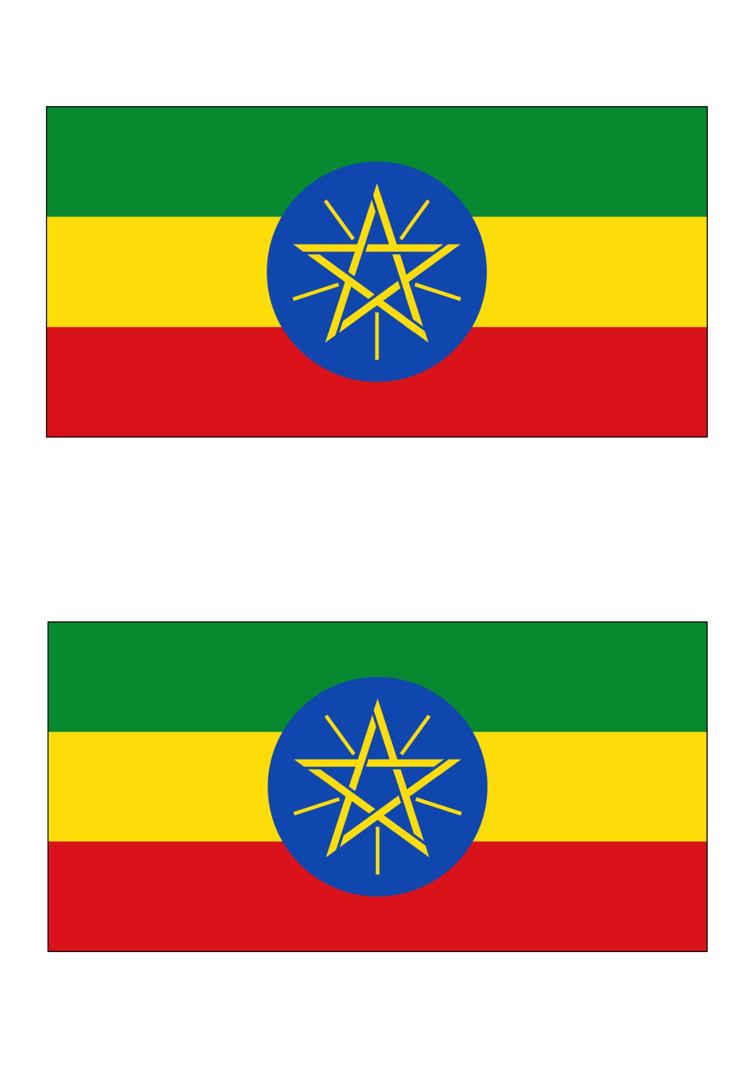 Ethiopia Flag | Templates at allbusinesstemplates.com