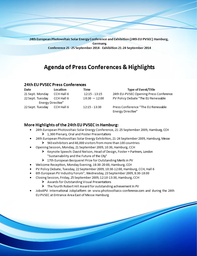 Renewable Energy Conference Agenda template main image