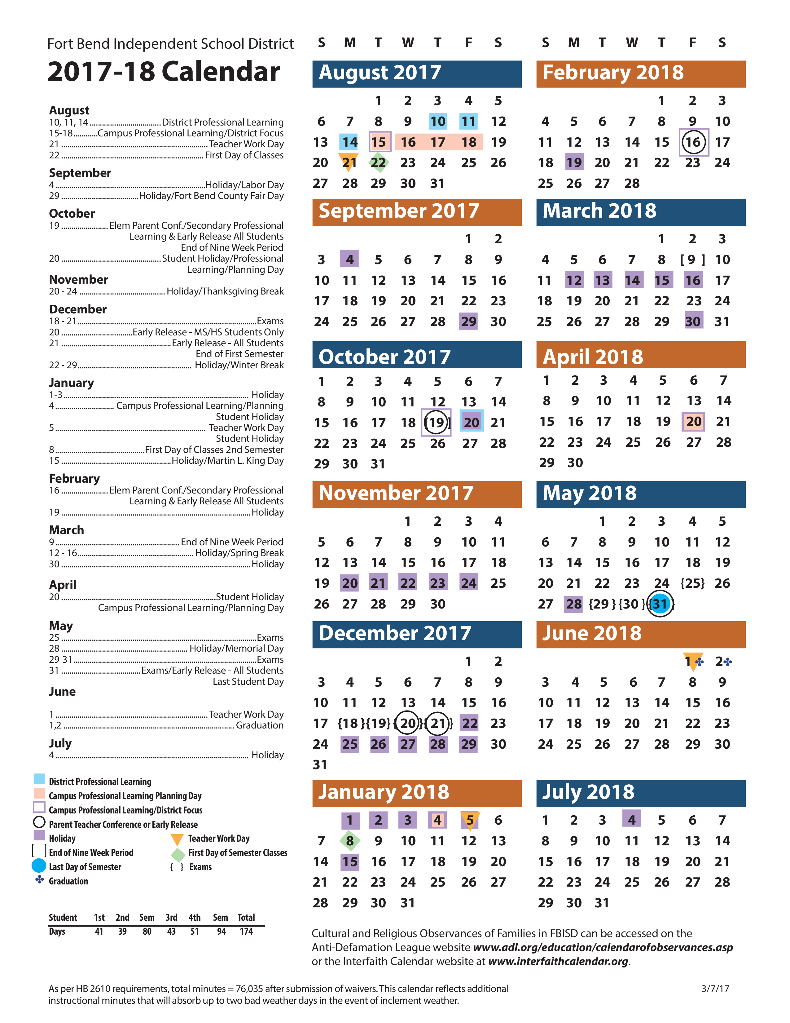 Yearly Calendar 模板