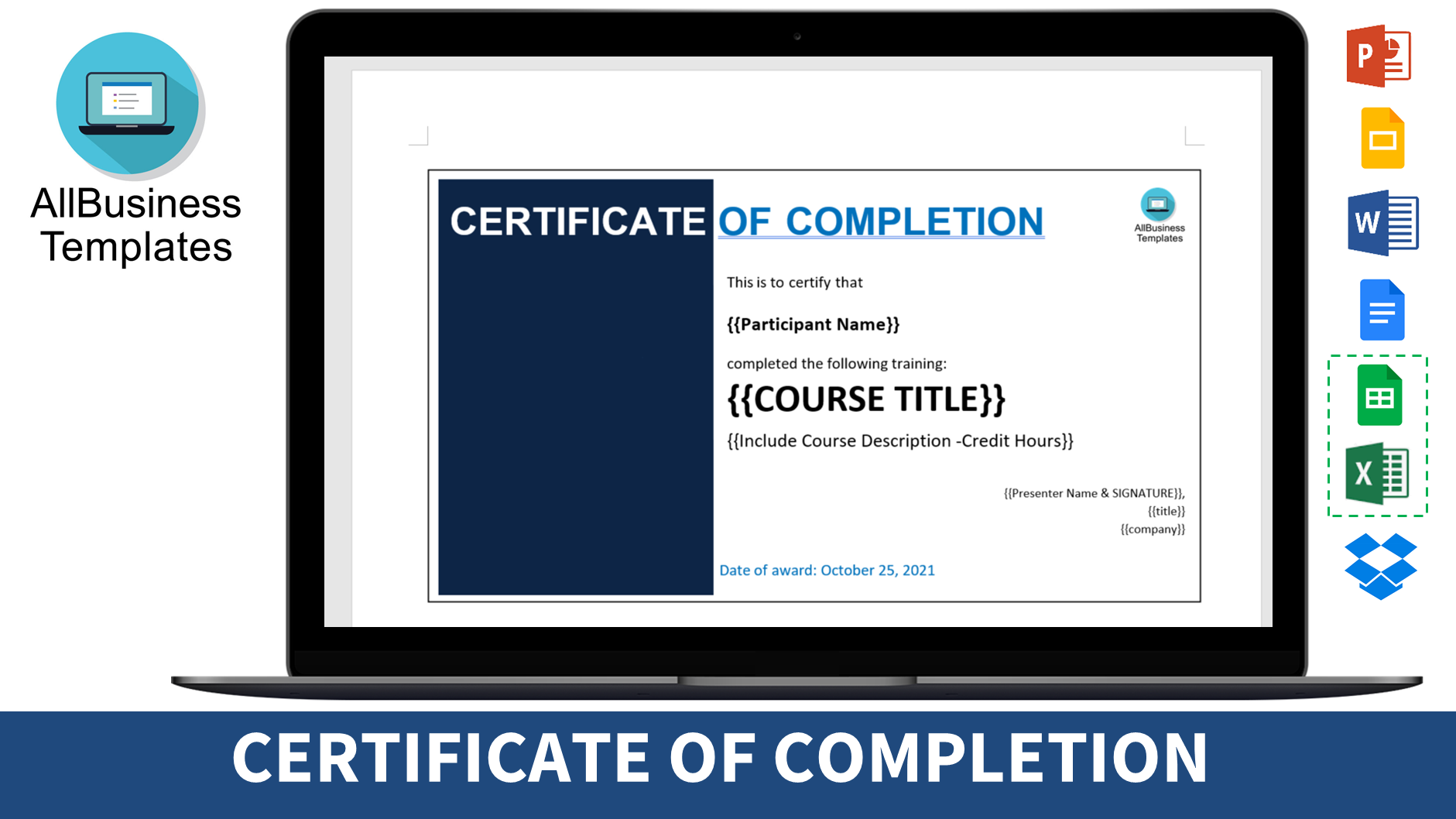 certificate templates modèles