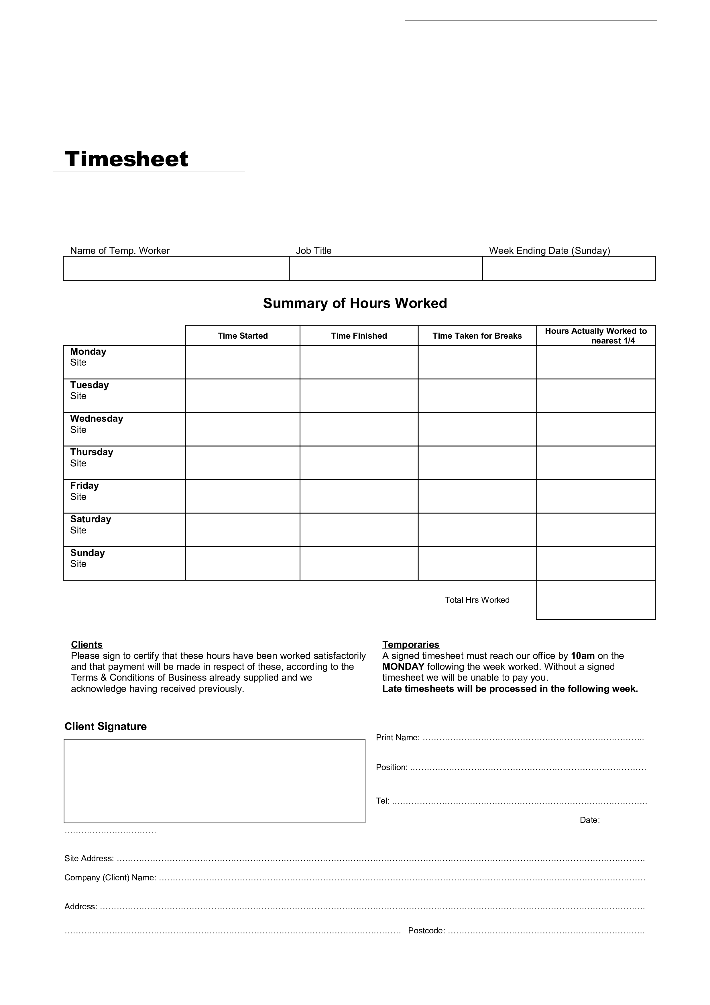 temporary worker time sheet voorbeeld afbeelding 